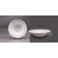 Forma de flor elegante blanco ópalo cena de vidrio