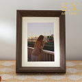 Vintage Koyu Kahverengi Ahşap Fotoğraf Çerçevesi