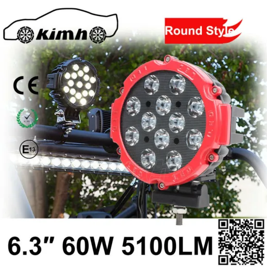 Heavy Duty Flash led light 60W 6.3 Inch new machine work light