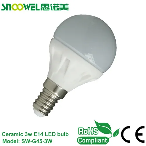 E14 3w G45 Led Bulbs With Ceramic Meterial 