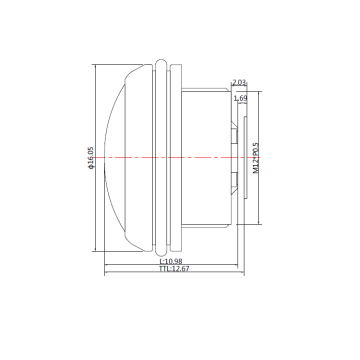 0.85mm Mini M12 Fisheye Lens with 190 Degree FOV for OV5640 Video Door Phone Camera