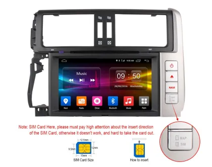 In-dash GPS receivers for Toyota Prado 10-13