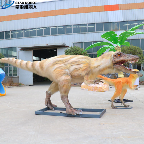 Animatronic Dinosaur Tyrannosaurus dengan bulu