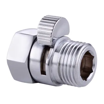 Bathroom Chrome Shut-Off Valve Faucet Diverter
