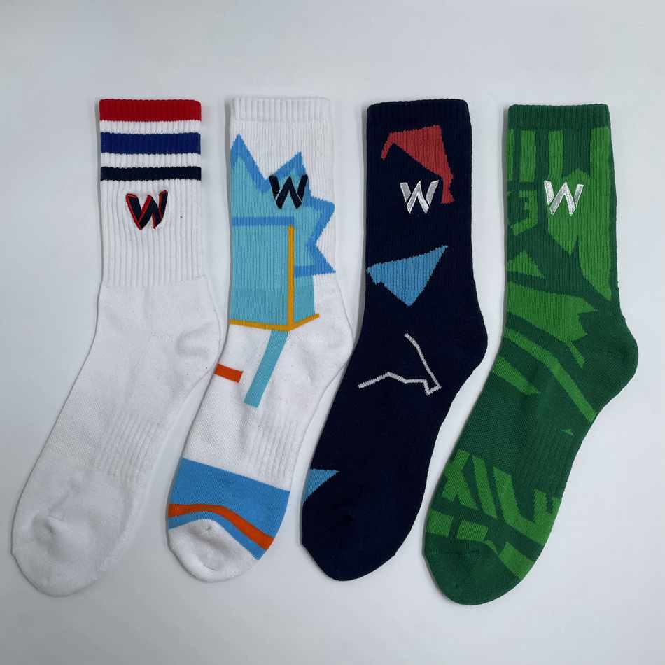 Chaussettes de sport en coton étiquetées personnalisées