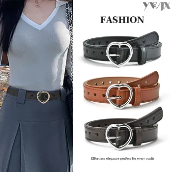 Chic Colored Belt Featuring Love Pin Buckle Style