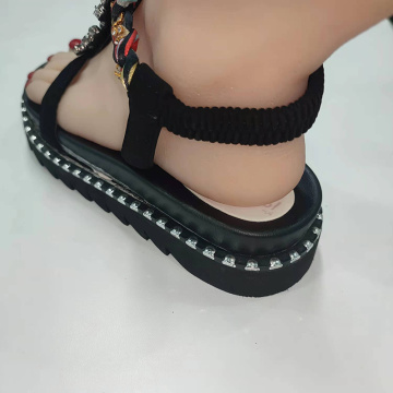 Hermoso diseño de sandalia superior para zapatos de señora