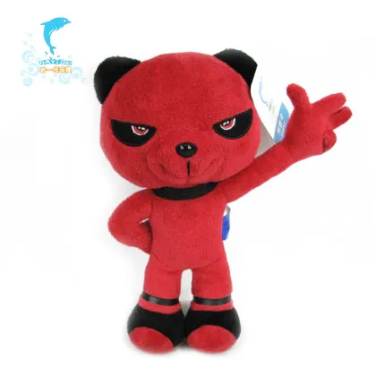 HaYiDai Custom Cute Stuffed Panda Red Plush Panda Toy