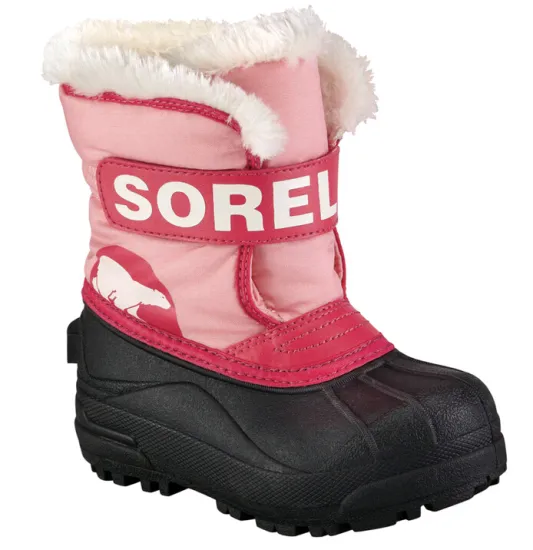 pink Fashion children girls snow boots kids push shoes and baby winter baby leather boots