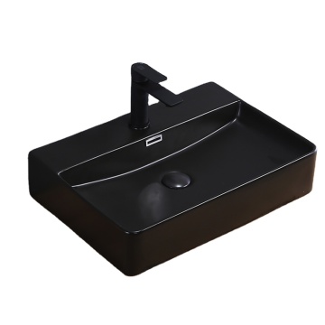 Matt Black Rectangular Countertop Bathroom Wash Basin