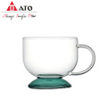 Coffee Glass Cup Set with Handle Clear glass