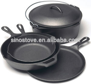 cast iron camping cooking set