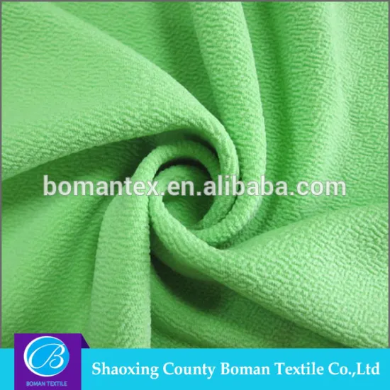 95% Polyester5%Spandex heavy weight 3 # moss crepe fabric