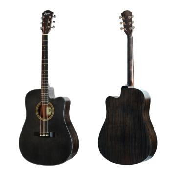 41 inch black matte acoustic guitar