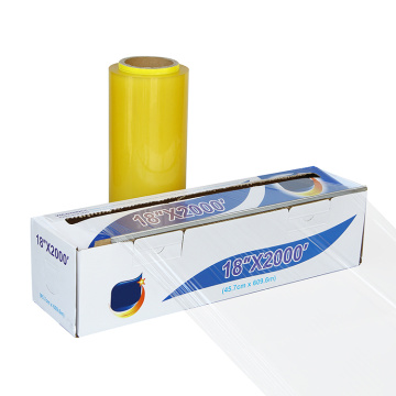 professional plastic food wrap film with slide cutter