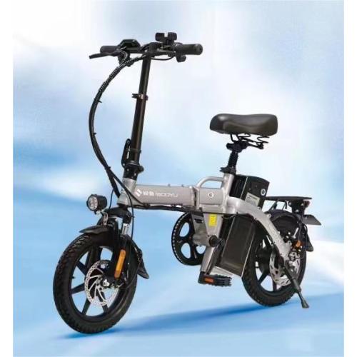 The electric scooter can be folded