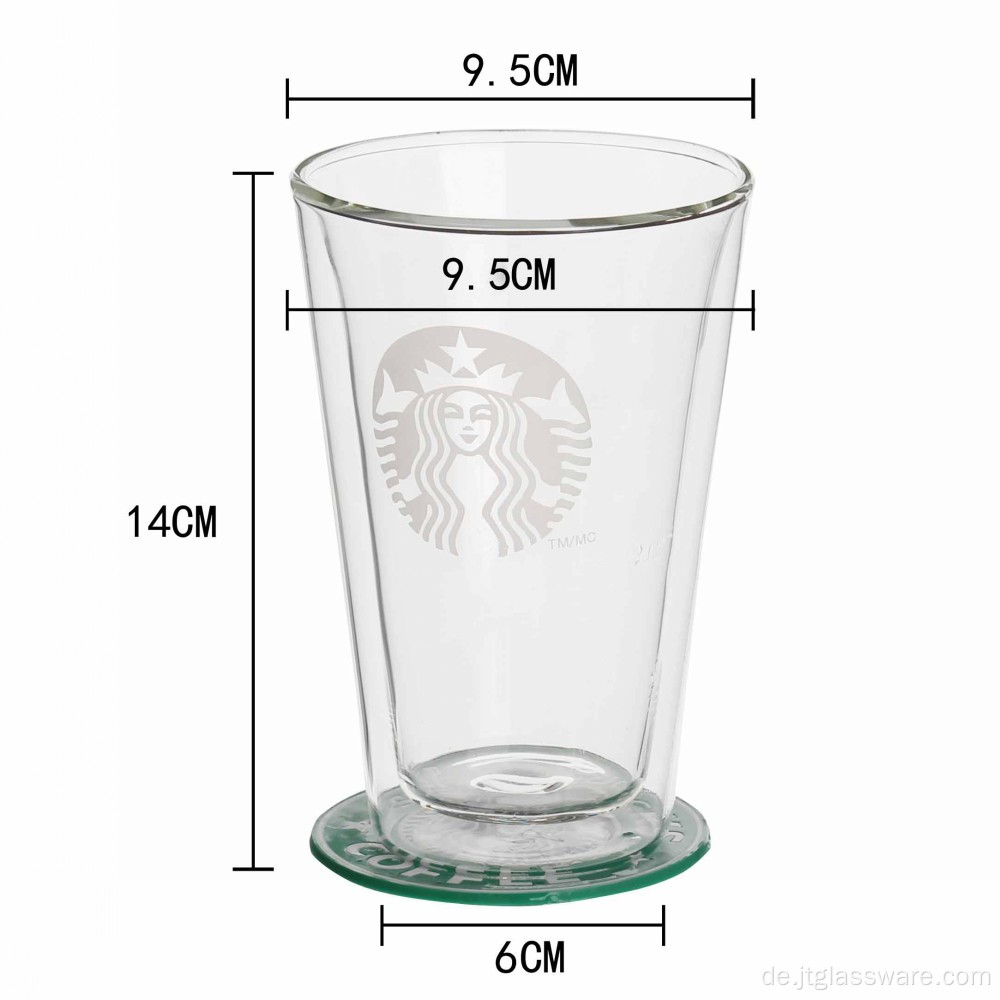 Tasse aus Borosilikatglas für Tee