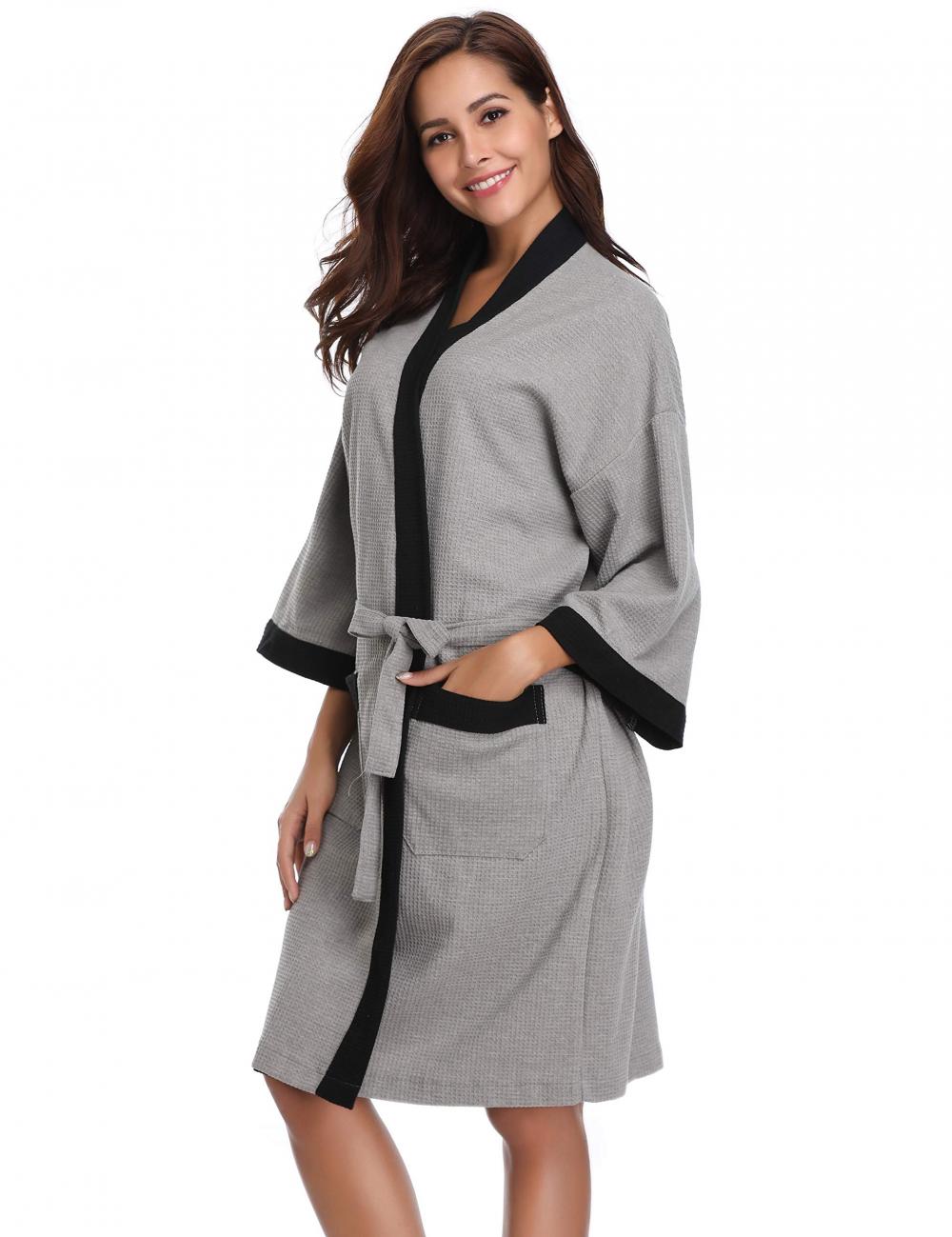 Womens Lightweight Kimono Robes Bathrobe Soft Sleepwear