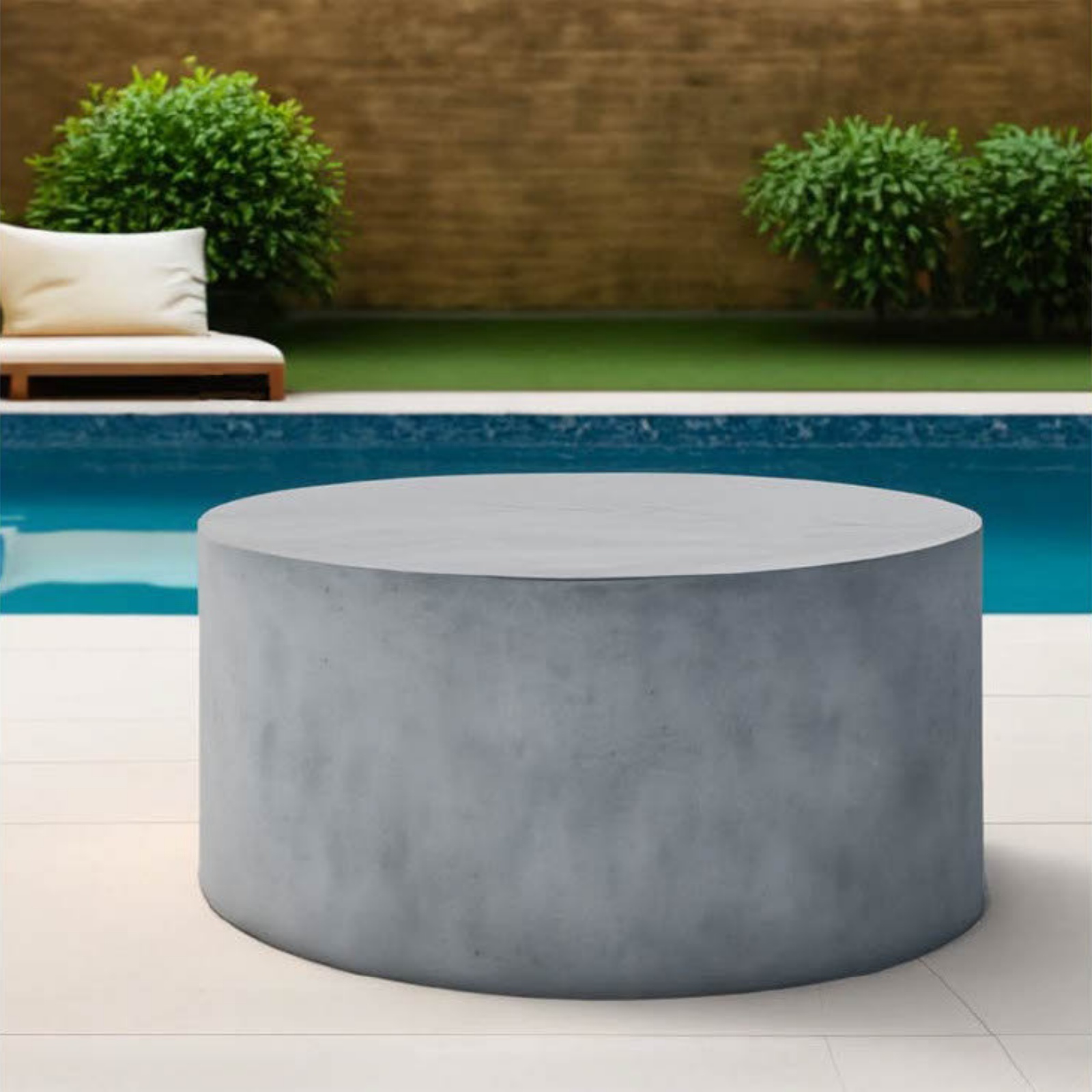 Modern Minimalist Concrete Round Patio Table