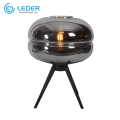 Petite lampe de table en verre transparent LEDER