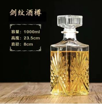 Best Price Whiskey Decanter Set - Hot Selling Chinese Factory Glass Decanter with Stopper