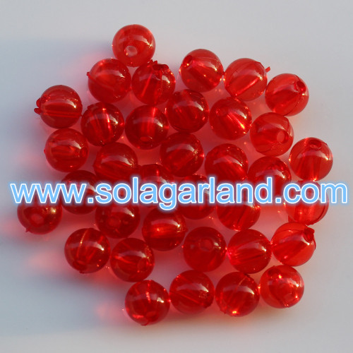 4-37MM Clear Acrylic Round Beads Loose Spacer Neclakce Pony Beads