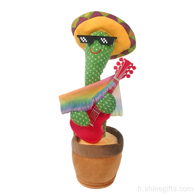 Talking chantant musique danse cactus en peluche