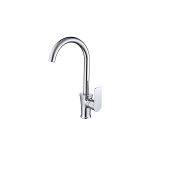 China Manufacture Deck Mounted Single Hole Tap Water Saver Kitchen Faucet