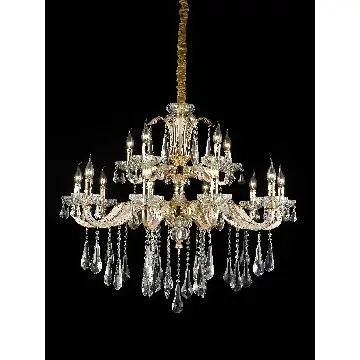 Indoor 2 Tier 15 Arm Large CRYSTAL CHANDELIER Lamp