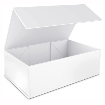 Custom Printed White Gift Packing Box with Magnetic Closure