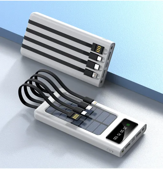 20000mAh Solar Power Bank: Wireless Fast Charging & Portable Micro USB Universal Solar Phone Charger