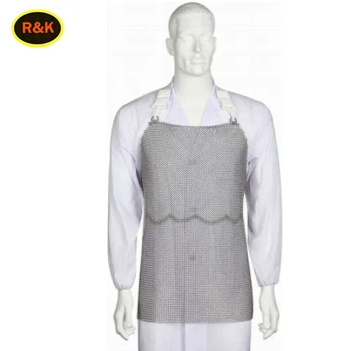 Butcher protective 5 cut grade stainless steel chainmail mesh apron