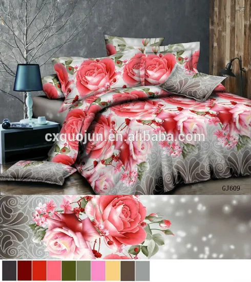 soft dark design 3d (disperse) printing 100% polyester twill fabric for bedsheets