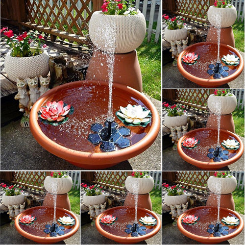 Solar Fountain Water Pump Garden Pond Fish Tank Bird Bath Park Indoor Landscape