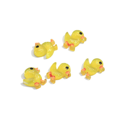 Resin Yellow Duck Decoration Crafts Flatback Cabochon Scrapbooking Fit Hair Clips Embellishments Beads Diy