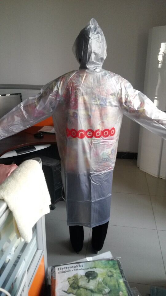 PVC RAINCOAT 0.25MM back