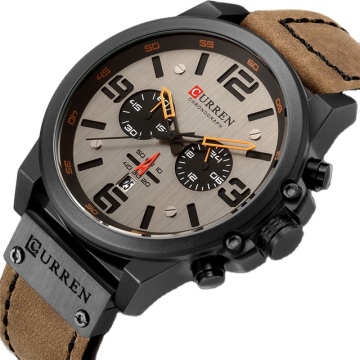 Hot Sale: CURREN 8314 - Waterproof Leather Strap Men's Watches by High Quality Manufacturer