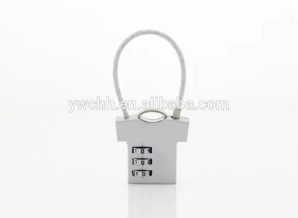 T shirt shaped combination lock cable lock