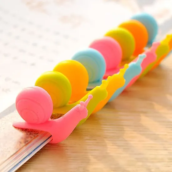 multicolored cute silicone snail shape cup mug tea bag hanger