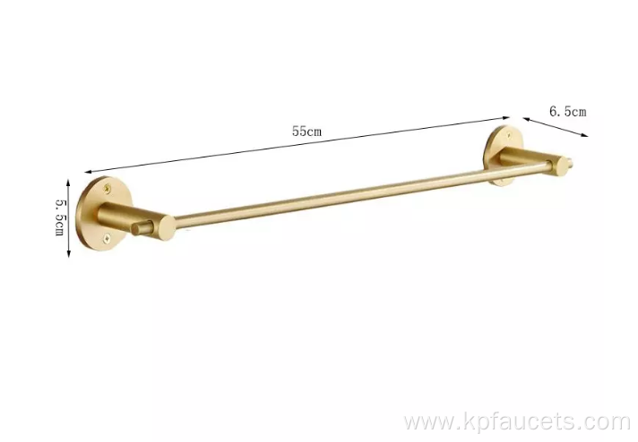 Brushed Gold Brass Towel Bar High Quality Hotel 24 Inches Wall Mounted