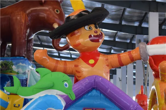 Commercial Character Playground Jumping Slide Bouncer Combo Inflatable