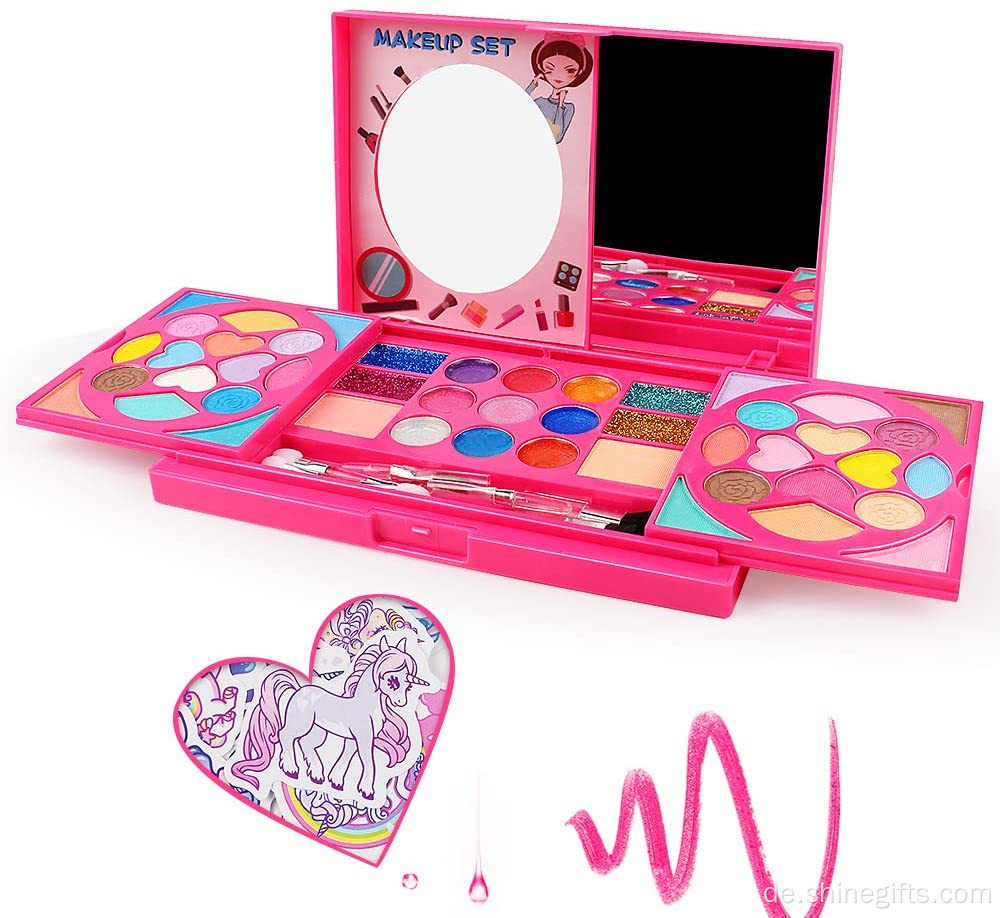 Kinder tun so, als tun Spielgeschenke so, dass sie Make -up -Spielzeug spielen