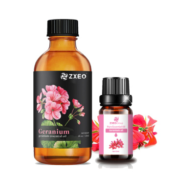 Étiquette privée huile de géranium biologique pour soins du corps en soins du visage