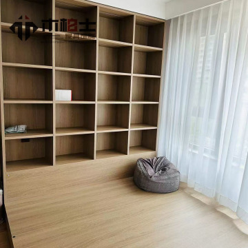Unidad de almacenamiento de libros Tatami de madera veteada