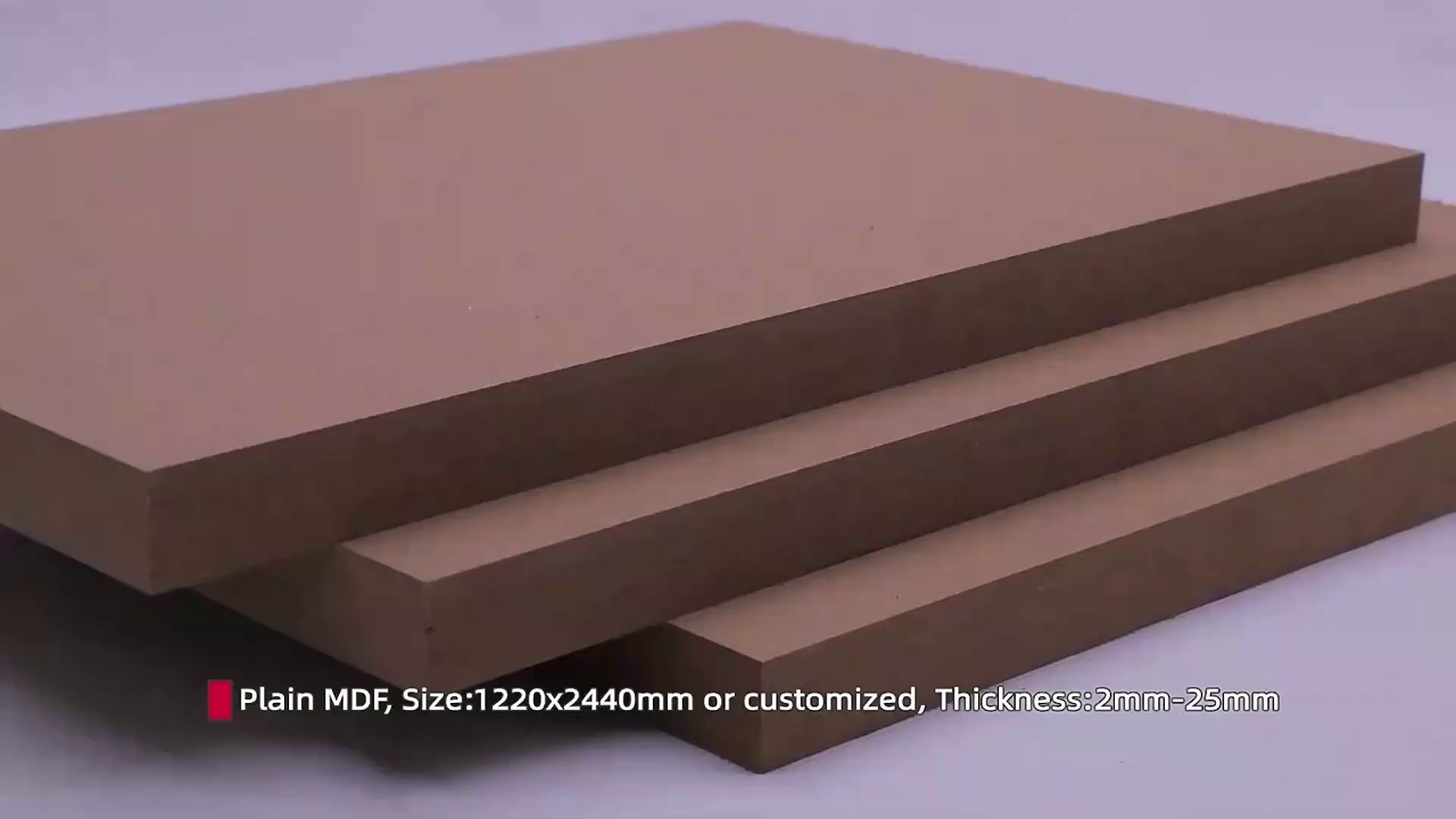 Linyi Factory 2-25mm Melamine Slatwall MDF Fiber Board