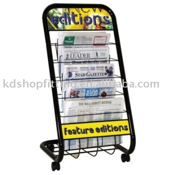 metal news paper rack