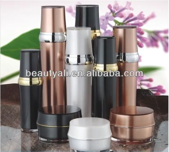 Luxury cosmetic packaging acrylic lotion bottle with pump