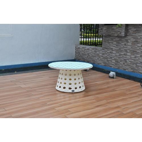 Patio Aluminium Garden Table Furniture White Tables