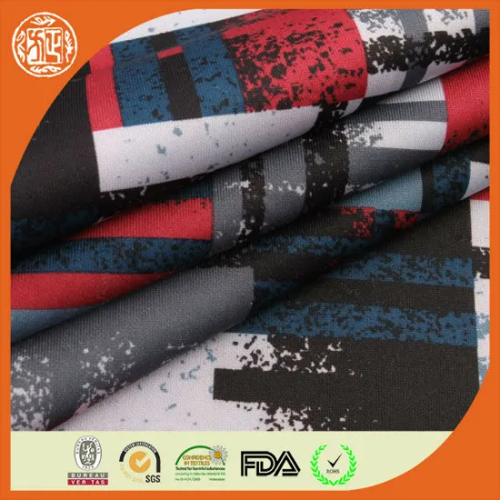Best selling printed scuba knit fabric 100% polyester stretch fabric