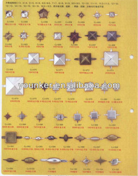 Decoration Round Brass Metal Prong Nailheads